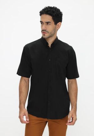 Jobb Vernon Kemeja Pria Lengan Pendek Regular Fit Hitam