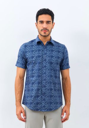 Jobb Eastbay Kemeja Pria Lengan Pendek Navy