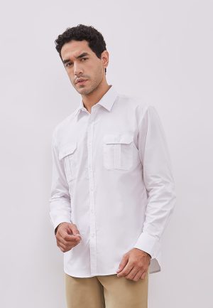 Jobb Adencliff Kemeja Pria Lengan Panjang Regular Fit Putiih
