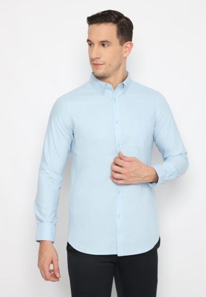 Jobb Bellagio Kemeja Pria Lengan Panjang Slim Fit Light Blue 4