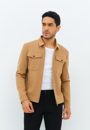 Jobb Giose Jacket Pria Slim Fit Dark Khaki