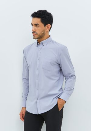 Jobb Steelco Kemeja Pria Lengan Panjang Regular Fit Light Grey