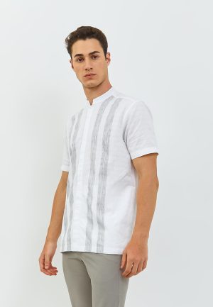 Jobb Eshan Baju Koko Pria Lengan Pendek Regular Fit Putih