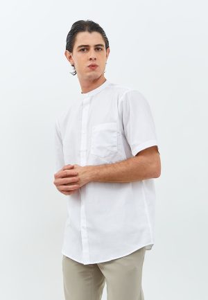 Jobb Hanif Baju Koko Pria Lengan Pendek Regular Fit Putih
