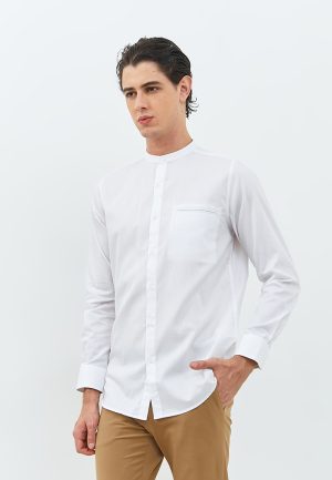 Jobb Ilman Koko Pria Lengan Panjang Slim Fit Putih