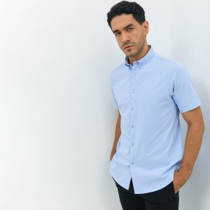 Jobb Edore Kemeja Pria Lengan Pendek Slim Fit Biru