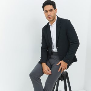 Jobb Pradier-T2 Blazer Pria Slim Fit Hitam