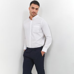 Jobb Livero Kemeja Pria Lengan Panjang Slim Fit Putih