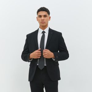 JOBB Topaz-T2 Jas Pria Slim Fit Dark Black
