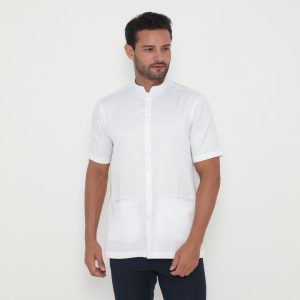 Jobb Ahsan Baju Koko Pria Lengan Pendek Regular Fit Putih