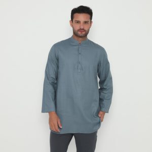 Jobb Aziz Baju Koko Pria Lengan Panjang Regular Fit Medium Blue