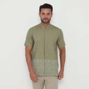Jobb Zeeshan Baju Koko Pria Lengan Pendek Regular Fit Light Green