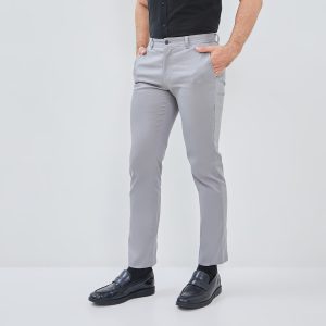 Jobb Olivier Celana Panjang Chinos Modern Slim Fit Light Grey