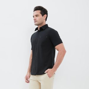 Jobb Active Firefox Kemeja Pria Lengan Pendek Slim Fit Hitam