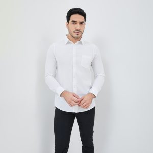 Jobb Cloude Kemeja Pria Lengan Panjang Slim Fit Putih