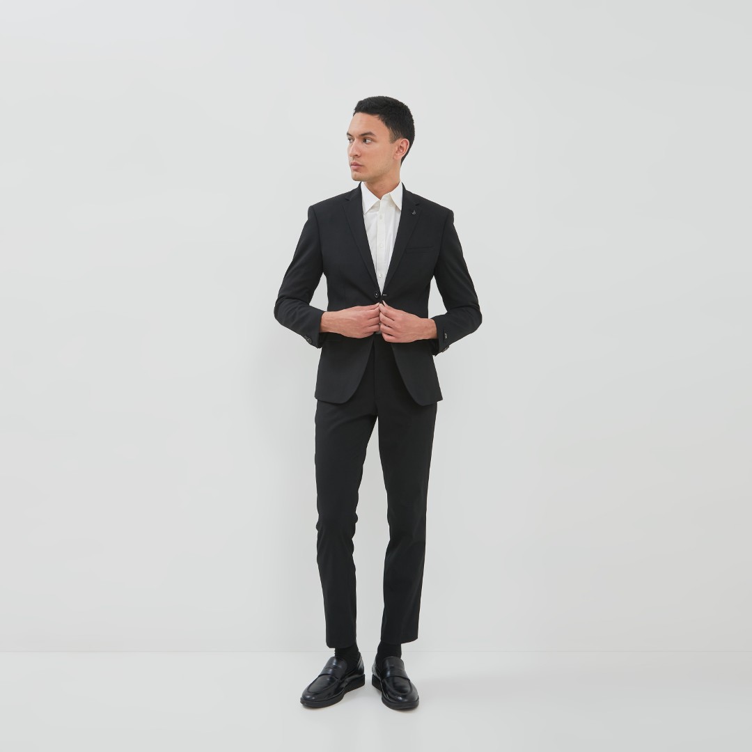JOBB Nebraska-T2 Jas Pria Slim Fit Hitam