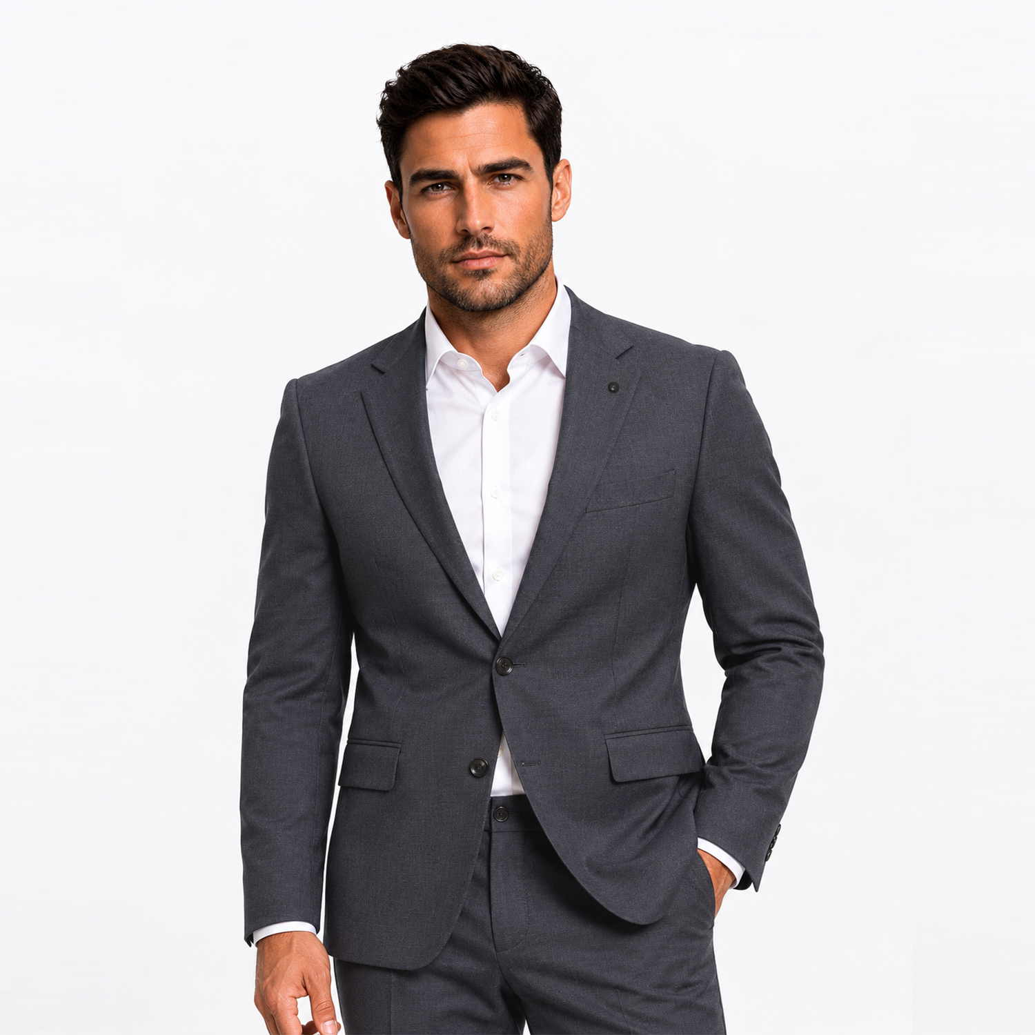 JOBB Marrakesh Setelan Jas dan Celana Pria Slim Fit Abu-Abu