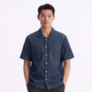 Jobb Heritage Mason Kemeja Pria Lengan Pendek Relaxed Fit Blue Denim