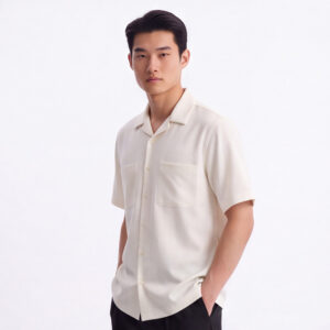Jobb Heritage Mason Kemeja Pria Lengan Pendek Relaxed Fit Off White